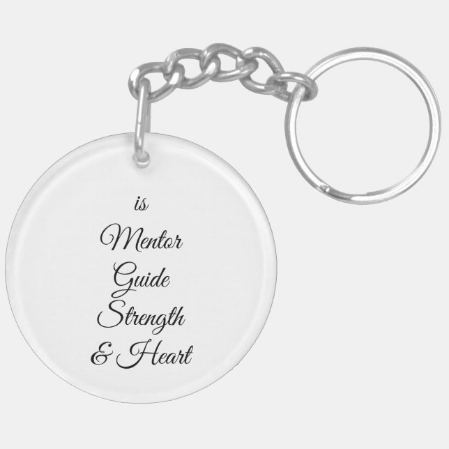 Dad Is Mentor, Guide, Strength & Heart Keychain (Dos gauche)