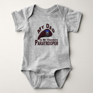 Dad is My Favourite 82nd Airborne Paratrooper Baby Bodysuit