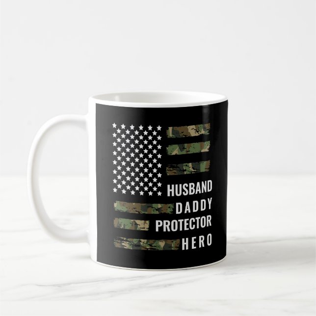 Dad is my protector ( Father's Day Gift Coffee Mug (Left)