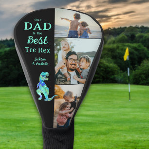 Dad is the Best Tee Rex 3 Photo Funny  Golf Head Cover