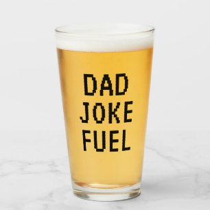 Dad Joke Fuel – Pixel Gamer Gift for Father Glass