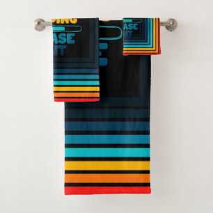 Dad Joke Loading Please Wait Text Design Bath Towel Set