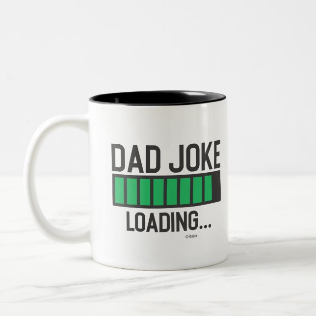 Dad Joke Loading... Two-Tone Coffee Mug (Left)