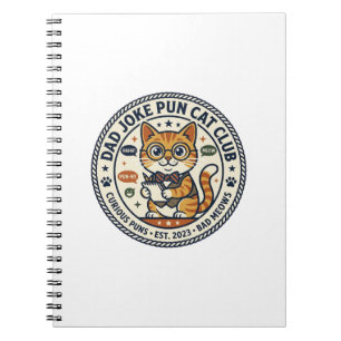 Dad Joke Pun Cat Cat Graphic Tee Art - Dad Joke Pu Notebook