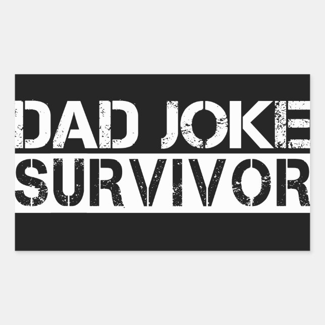 Dad Joke Survivor Funny Father’s Day Sticker (Front)