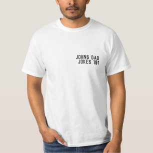 DAD JOKES 101 Father's Day Black Modern GUY T-Shirt