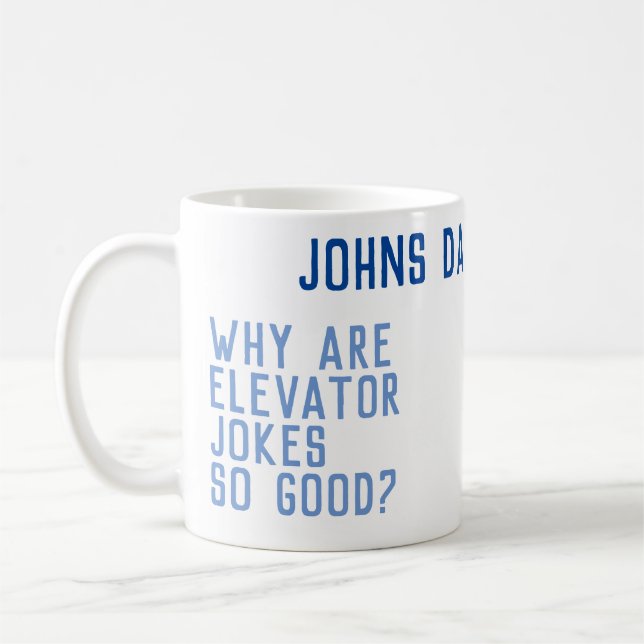 DAD JOKES 101 Father's Day BLUE Coffee Mug (Left)