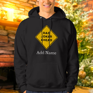 Dad Jokes Ahead Custom Name Text Personalized Hoodie
