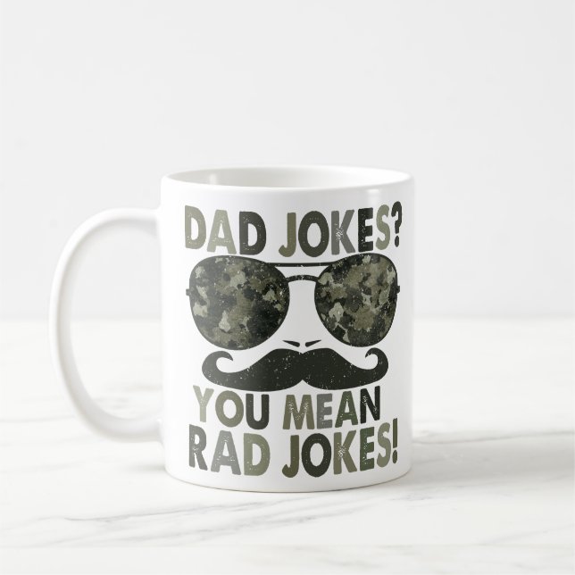 "Dad Jokes" Camouflage Coffee Mug (Left)