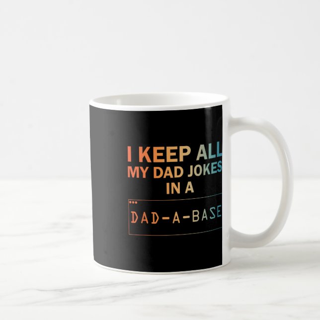 Dad Jokes Design For Men Dad Database Dad Joke Lov Coffee Mug (Right)