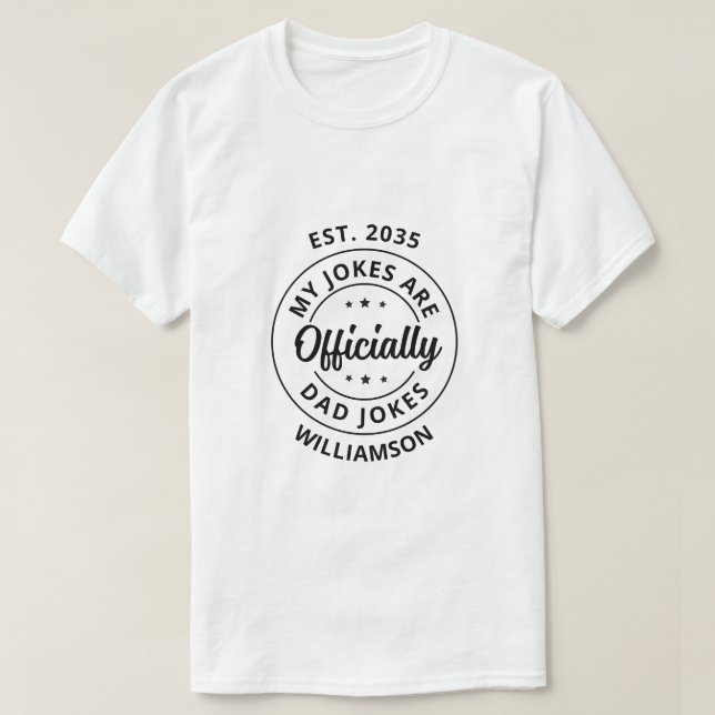 Dad Jokes Fathers day gift for new dad to be T-Shirt (Design Front)