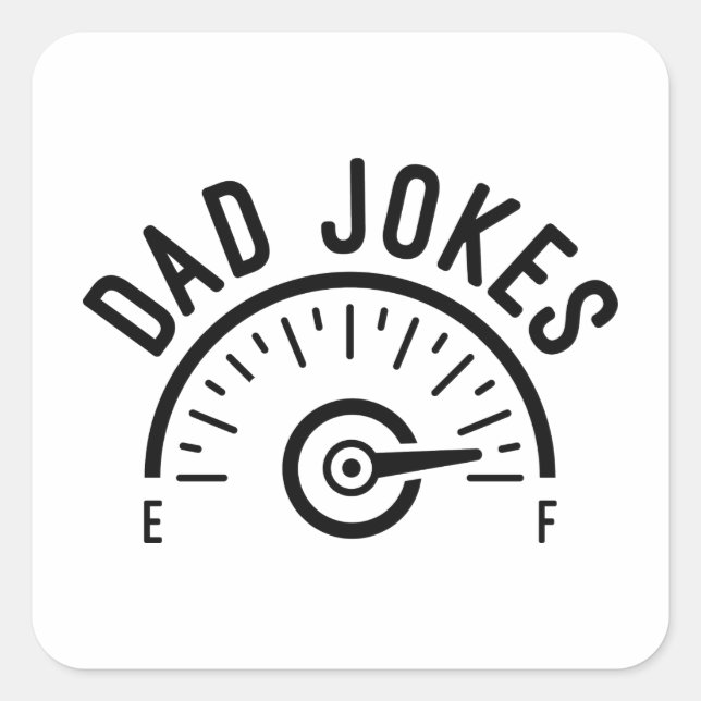 Dad Jokes Full Square Sticker (Front)