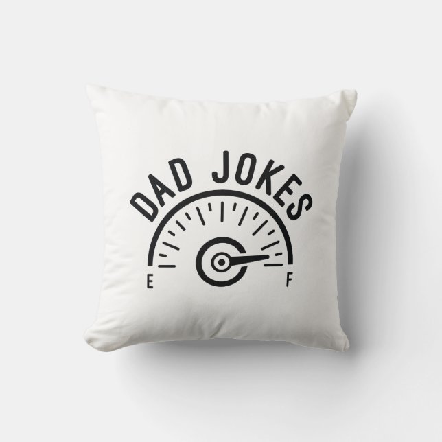 Dad Jokes Full Throw Pillow (Front)