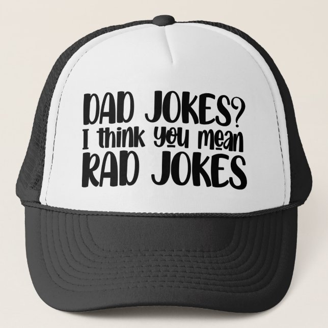 Dad Jokes Trucker Hat (Front)