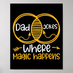 Dad Jokes Where Magic Happens Premium  Poster
