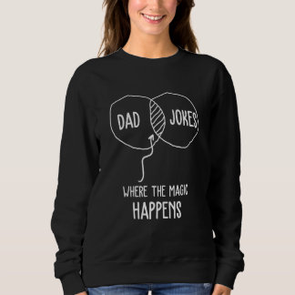 Dad Jokes Where The Magic Happens Fun Fathers Day Sweatshirt