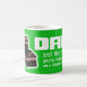 Dad "just like fudge" fun golfers green mug