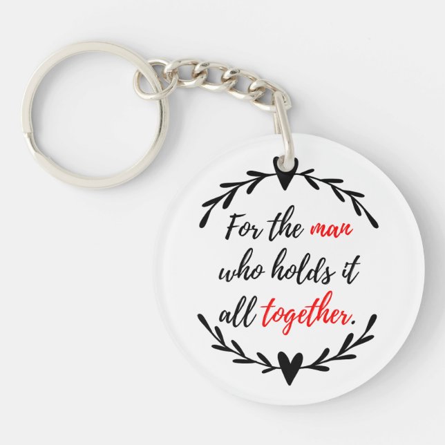Dad Keychain Holder – Sentimental Gift for Father (Front)