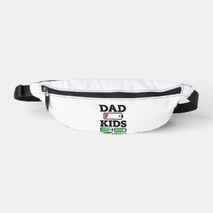 Dad Kids Battery Funny Vintage Vector Shirt Design Fanny Pack