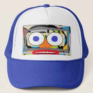 Dad, kids & children abstract trucker hat   