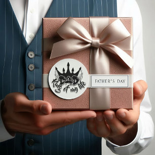 Dad King of my life Father's Day Round Sticker