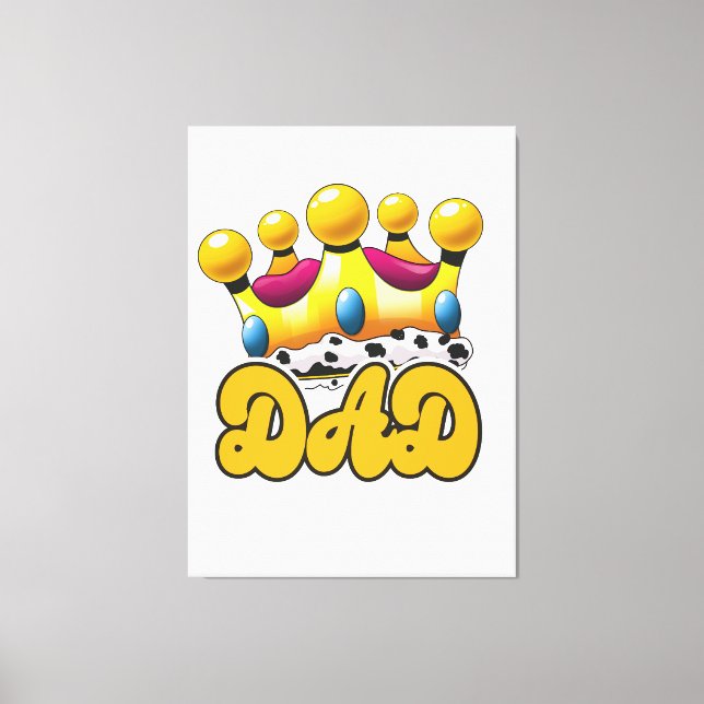 Dad Kings crown Canvas Print (Front)