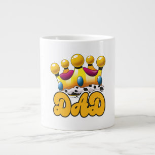 Dad Kings crown Large Coffee Mug