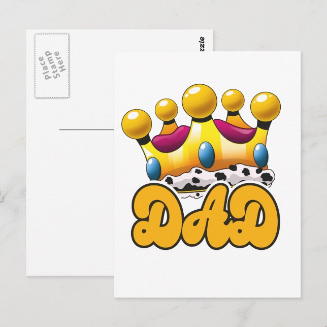 Dad Kings crown Postcard (Front/Back)