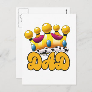 Dad Kings crown Postcard