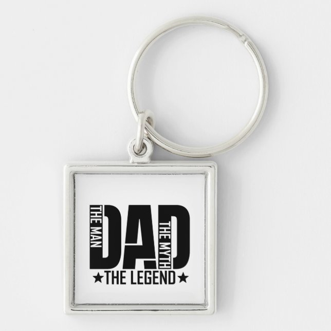 Dad Legend Man Keychain (Front)