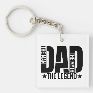Dad Legend Man Keychain