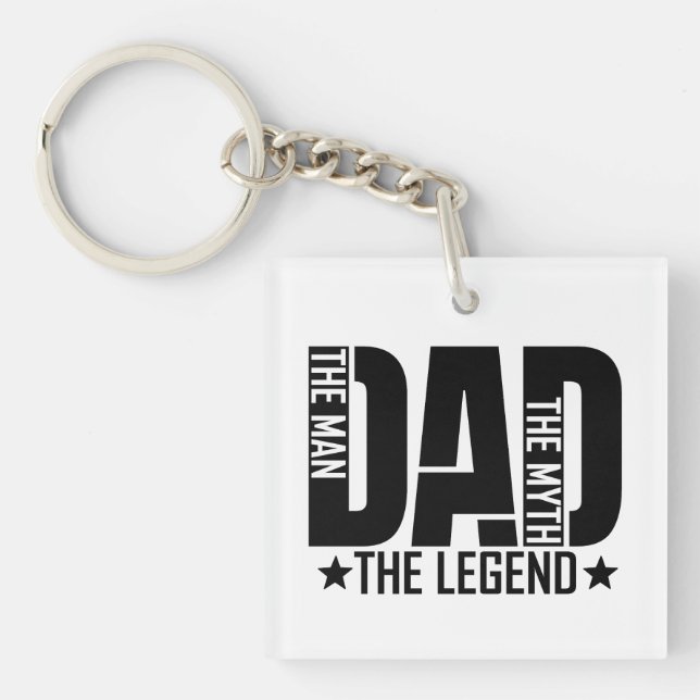 Dad Legend Man Keychain (Front)