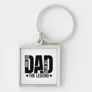 Dad Legend Man Keychain