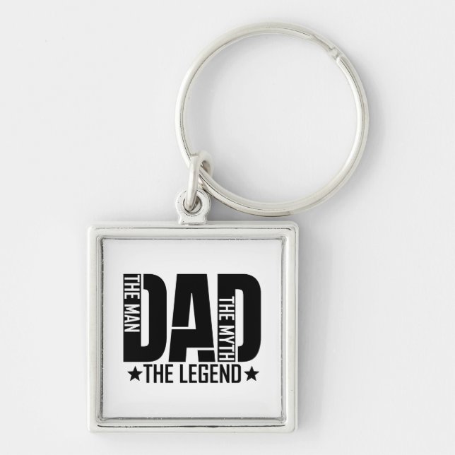Dad Legend Man Keychain (Front)
