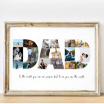 Dad Letter Cutout 18 Photo Collage Gift for Father Poster<br><div class="desc">This is a photo collage that spells out the word DAD along with a custom message. It fits 18 pictures in total. This is the perfect gift for dad for father’s day,  his birthday or Christmas. Frame not included.</div>