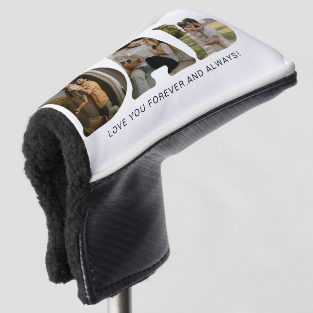 DAD Letter Photo Collage  Golf Head Cover (3/4 Front)