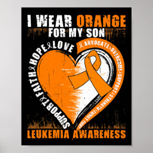 Dad Leukaemia Awareness Son Leukaemia Awareness  Poster