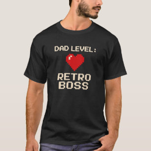 Dad Level: Retro Gaming Boss Design T-Shirt