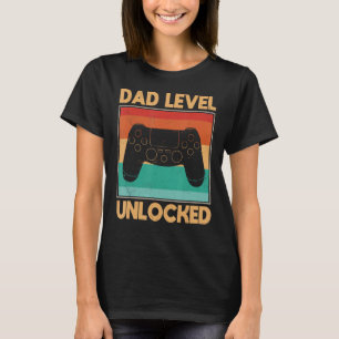 Dad Level Unlocked Dad Gamer Father's Day T-Shirt