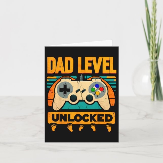 Dad Level Unlocked Father&#; s Day New Dad  Card (Front)