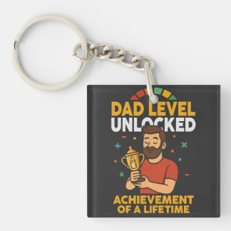Dad Level Unlocked – Funny Father’s Day gift Keychain
