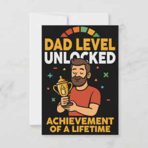 Dad Level Unlocked – Funny Father’s Day Gift Thank You Card