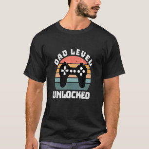 Dad Level Unlocked Game Gamer New Dad T-Shirt