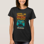 Dad Level Unlocked Gamer Controller Father's Day T-Shirt<br><div class="desc">Dad Level Unlocked Gamer Controller Father's Day</div>