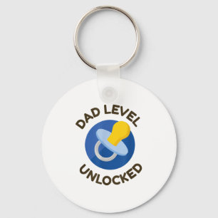Dad Level Unlocked New Daddy Gifting Ideas Keychain