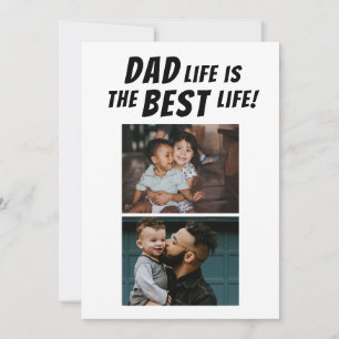 Dad Life is the Best Life 3 Photos Father's Day Card