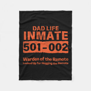 Dad Life Prisoner Inmate Funny Jail Halloween Cost Fleece Blanket