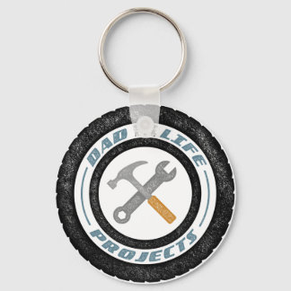 Dad life projects button keychain
