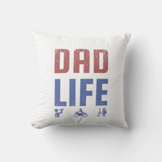 Dad Life SVG – Father’s Day Vintage Design | Funny Throw Pillow