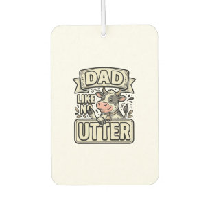 Dad Like No Udder Funny Cow Vintage Vector Design_ Air Freshener